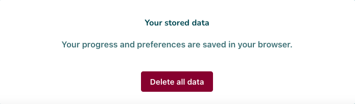 Settings options
