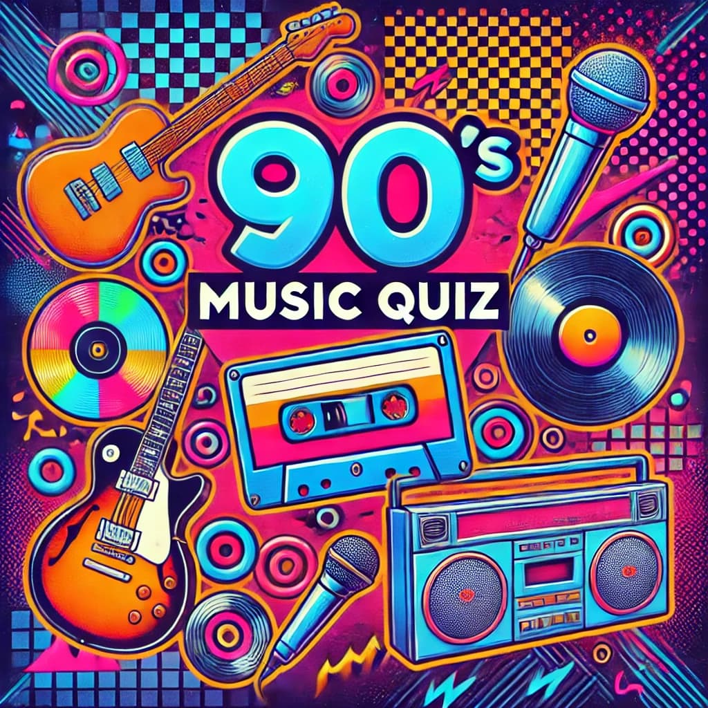 90's Music Quiz! Cassettes, boom boxes and guitars