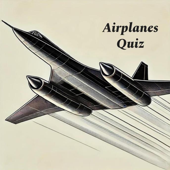 Airplanes Quiz - Poster of an SR-71 Blackbird