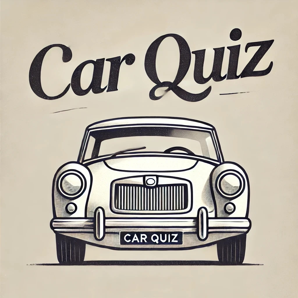 Cars Quiz - Poster with an MGA